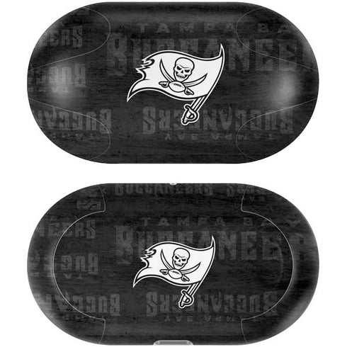 NFL Tampa Bay Buccaneers Black & White Galaxy Buds Plus Skin
